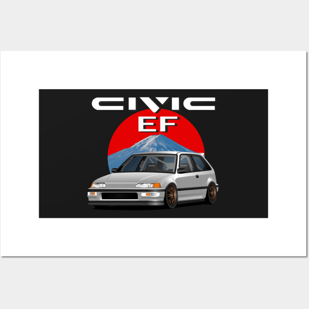 Civic EF Wall Art by RoadSideTH